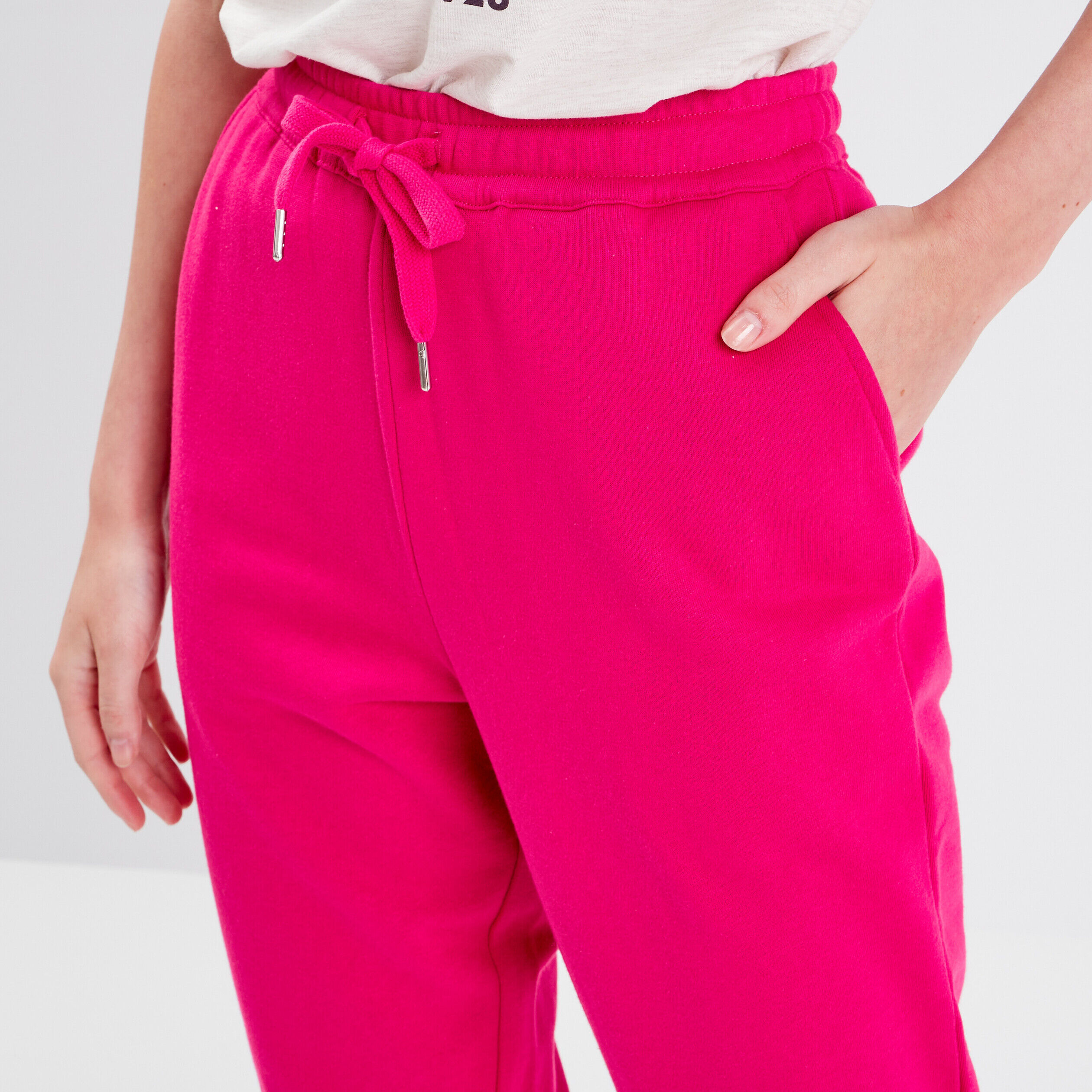 Pantalon jogging molletonné rose fushia femme | Cache Cache