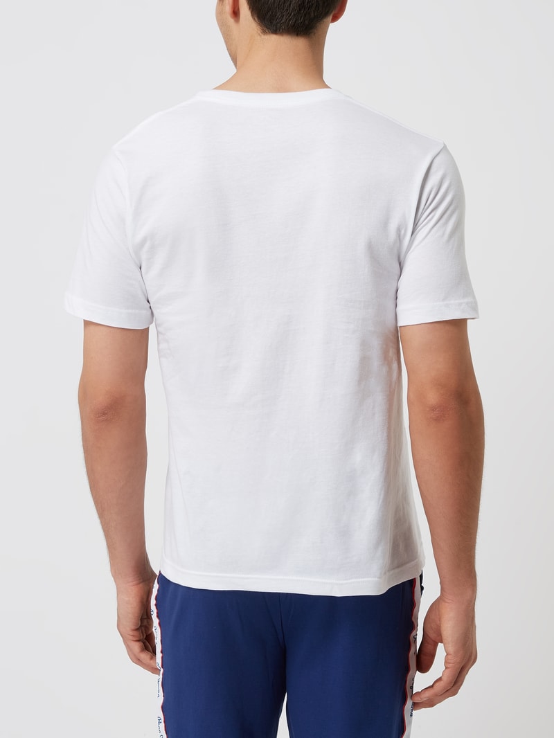 T-Shirt aus Baumwolle im 2er-Pack Modell 'Aiden' in weiß