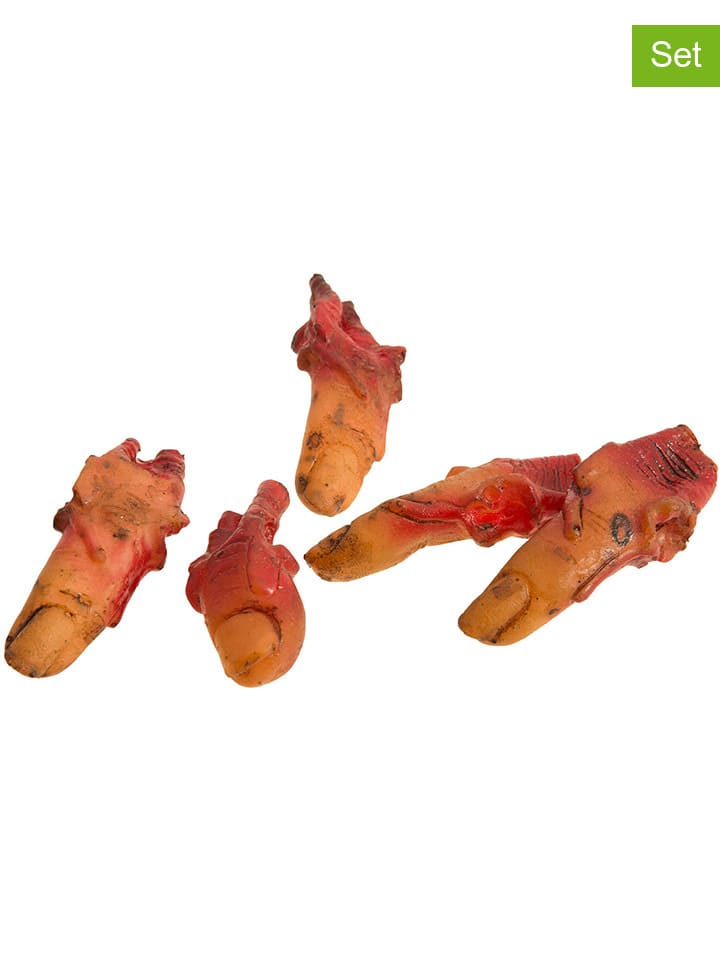 CHAKS 5er-Set: Deko-Finger in Creme/ Rot - (L)8,5 cm günstig kaufen onesize