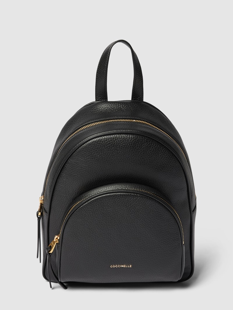 Rucksack mit Label-Applikation Modell 'COCCINELLE GLEEN' in schwarz