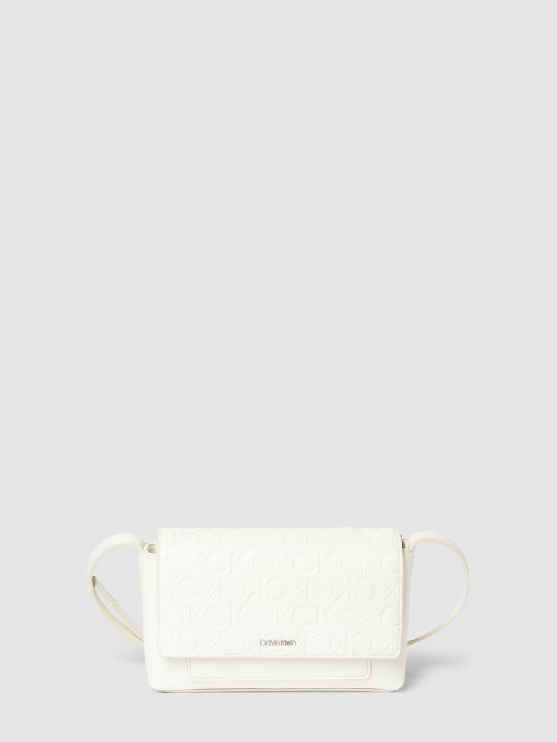 Umhängetasche mit Label-Details in ecru