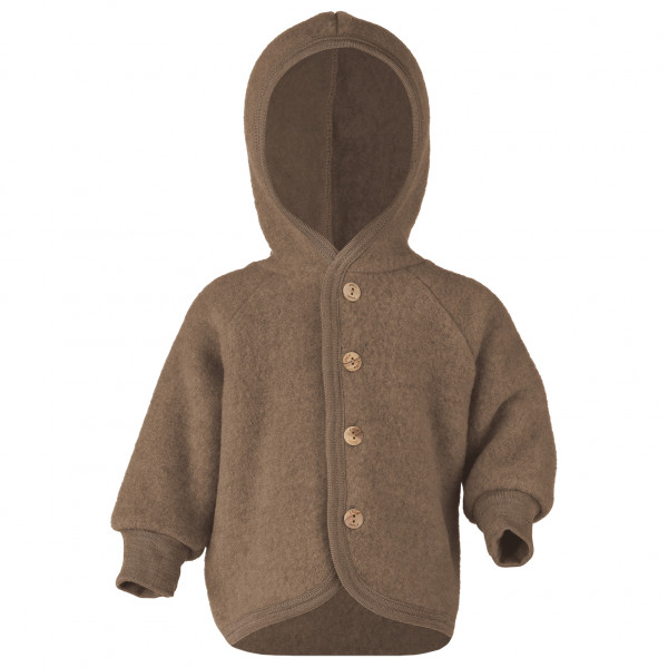 Engel - Kinder Kapuzenjacke mit Holzknöpfen - Wolljacke