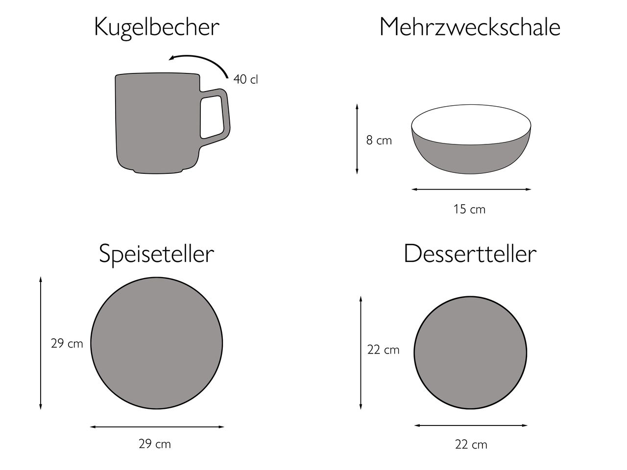 CreaTable Fjord Kombi Set 8-tlg