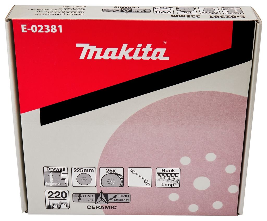 Disc de șlefuit Makita Accessories E-02381 225 mm K220 Velcro