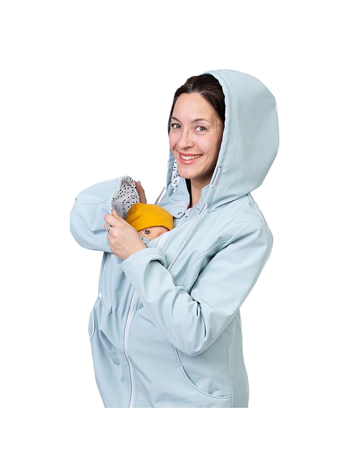 Viva la Mama 3in1 Umstandsmantel Tragemantel MELLORY in Eisblau günstig kaufen XXL