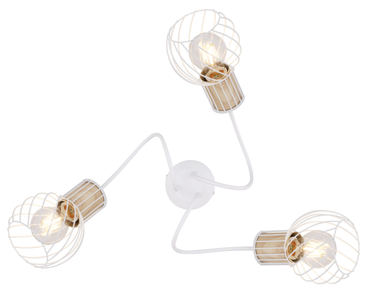 Globo Lighting - LUISE - Deckenleuchte Metall weiß, 3x E27