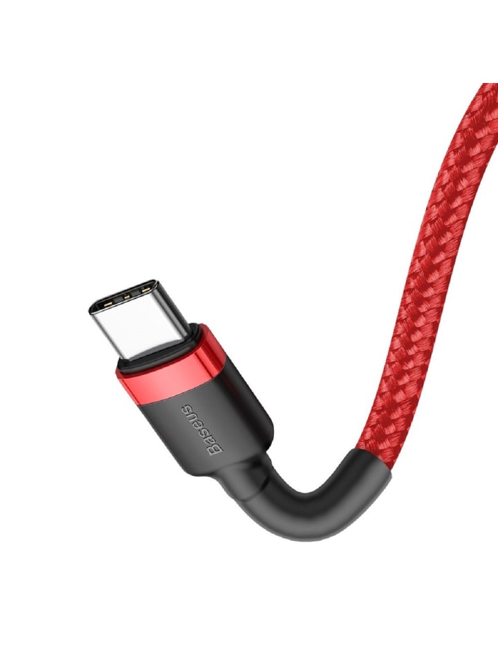 Baseus Kabel mit Nylon geflochtenes Ladekabel USB-C/USB-C in Rot günstig kaufen onesize