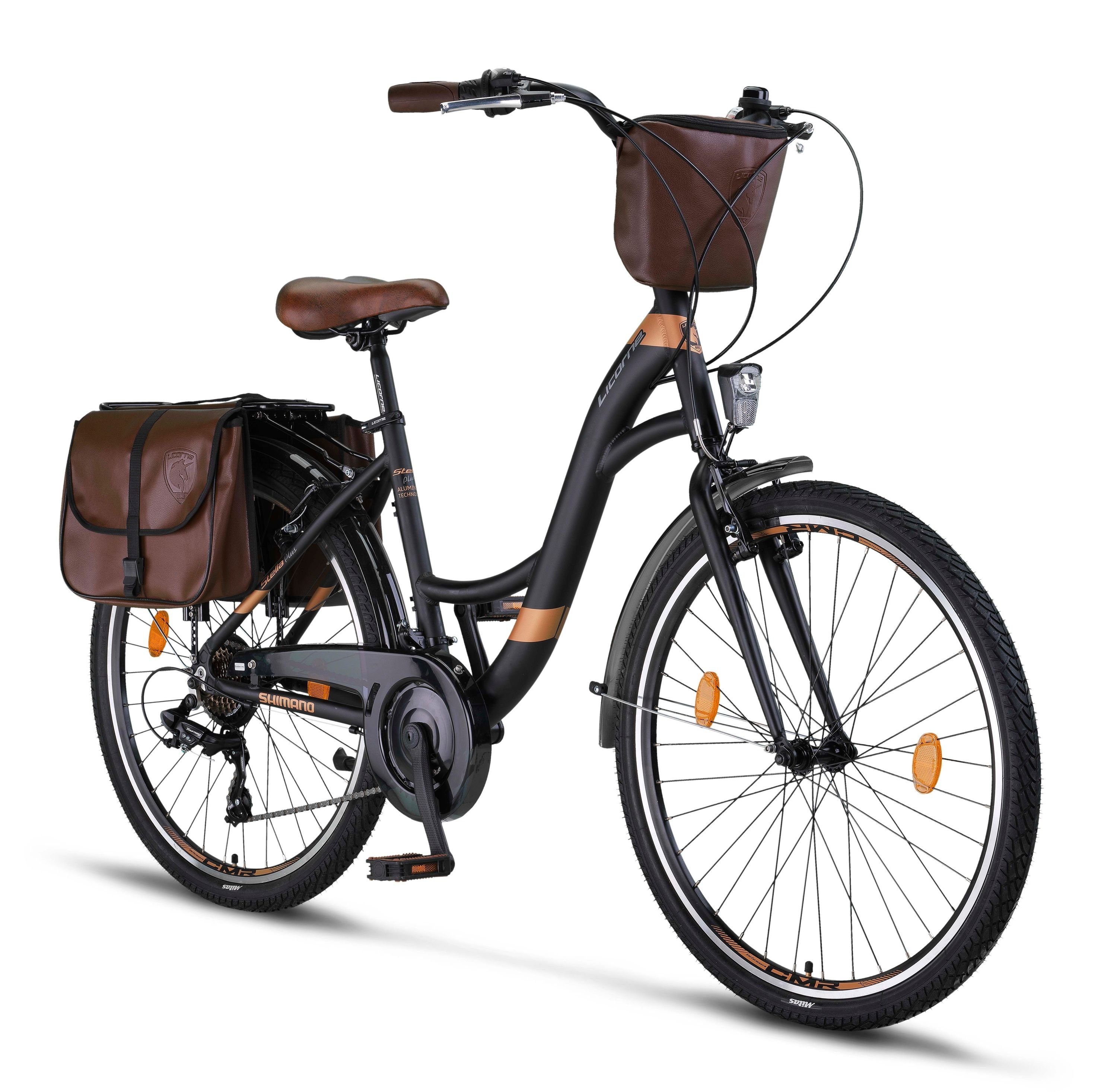 Licorne Bike Cityrad Licorne Bike Stella Plus Premium City Bike Aluminium, 21 Gang
