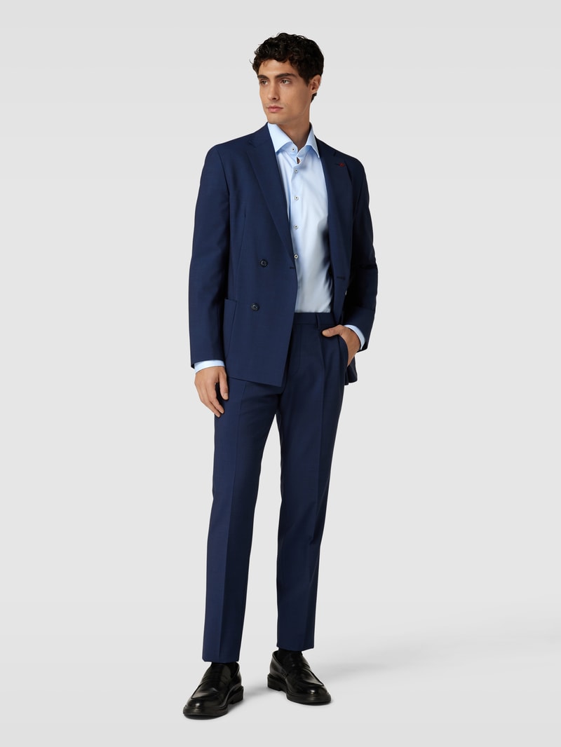 Slim Fit Premium Shirt mit Kentkragen in bleu