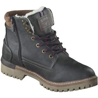 Mustang Schnür Boots in grau