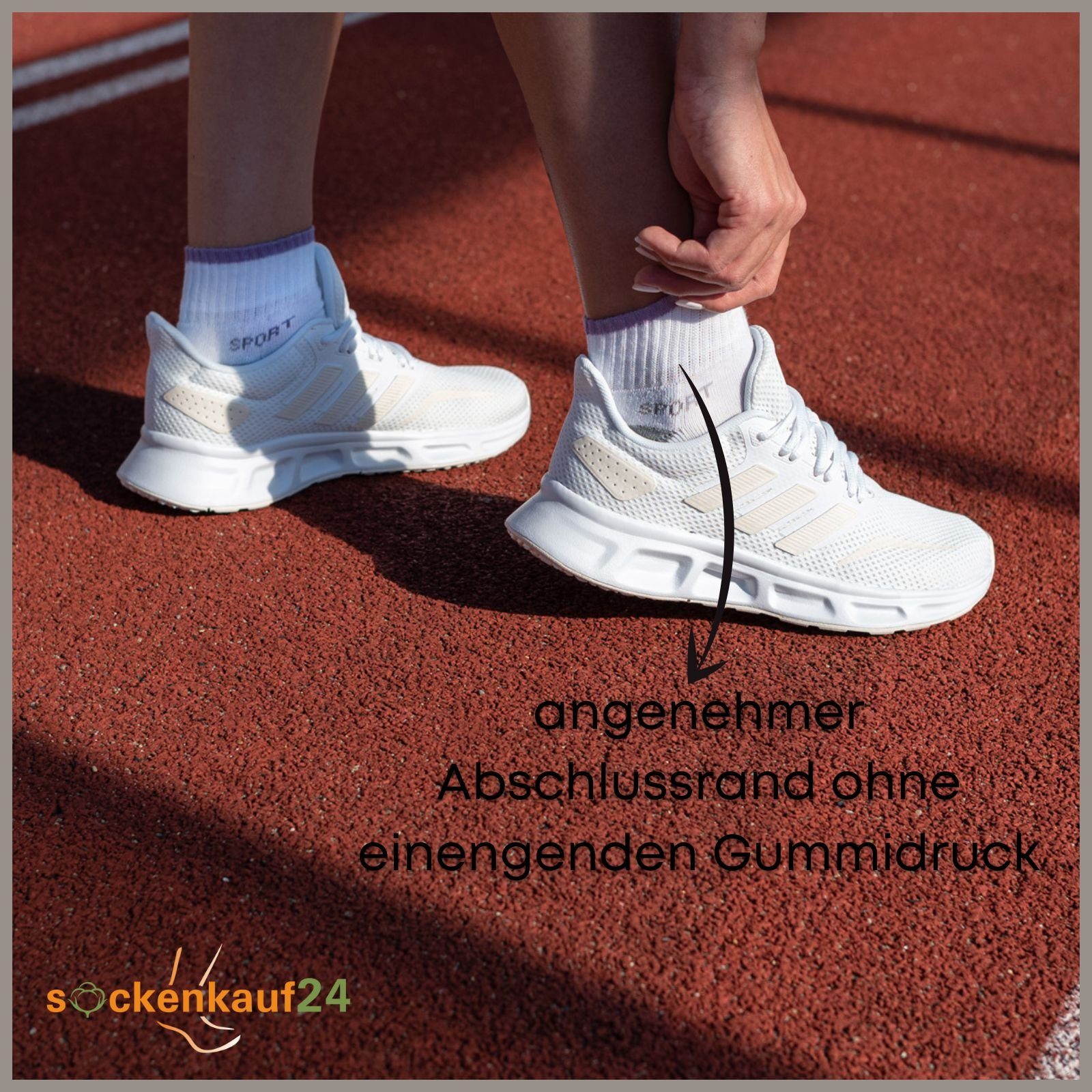 sockenkauf24 Sneakersocken 6 oder 12 Paar Damen Sneaker Socken Sportsocken (6-Paar, 35-38) verstärkte Frotteesohle - 36850/23 WP