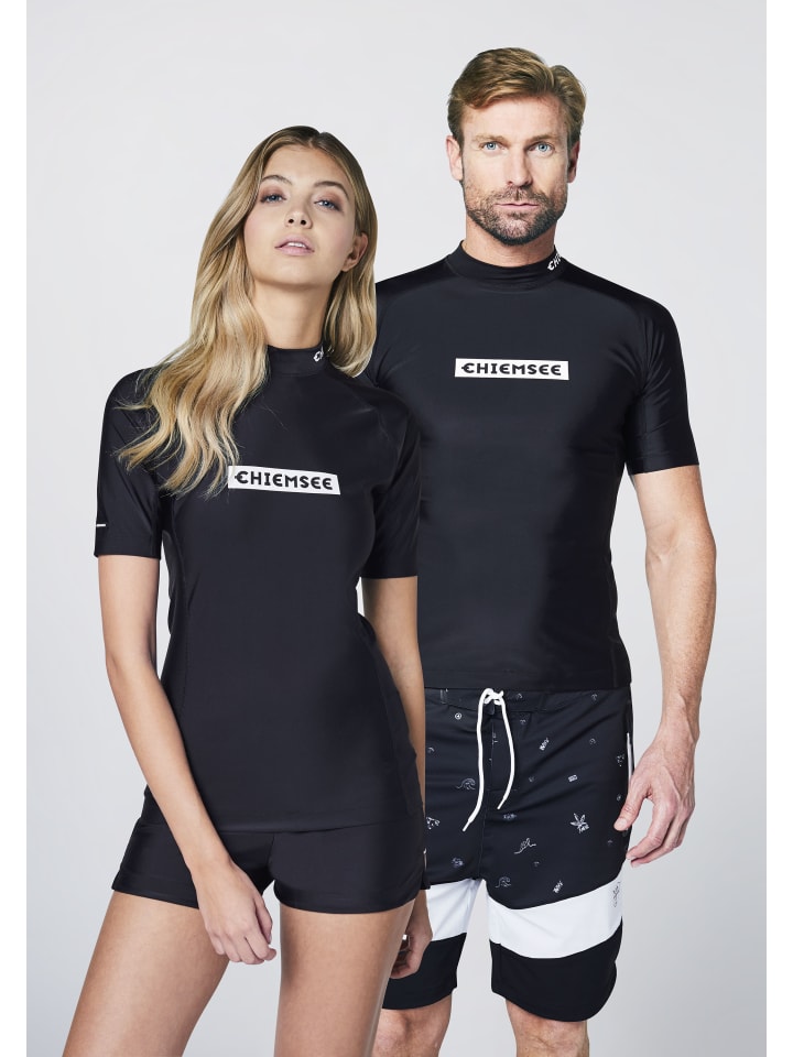 Chiemsee Badeshirt in Schwarz-Weiß günstig kaufen XS