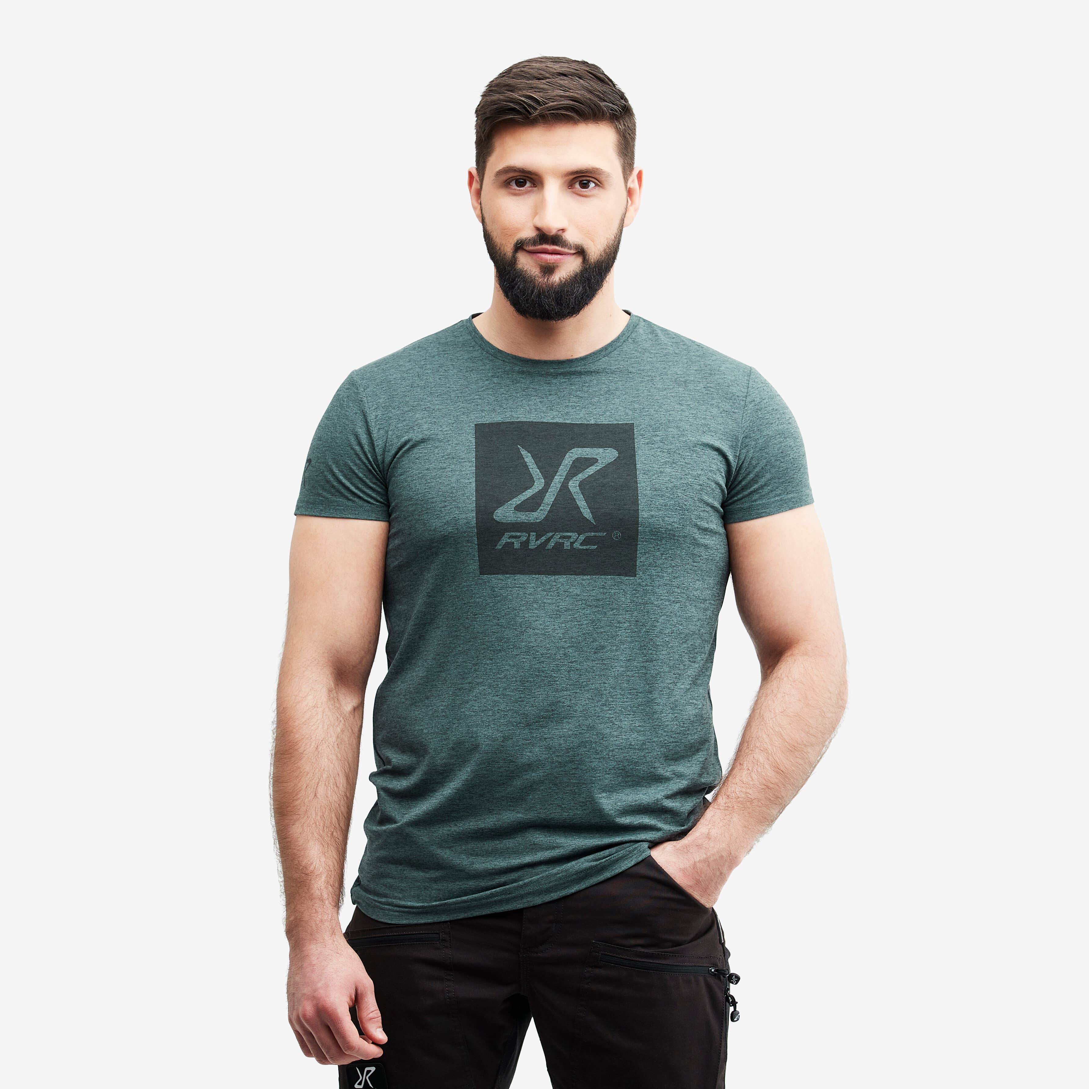 Vagabond Logo Tee Homme Goblin Blue Melange