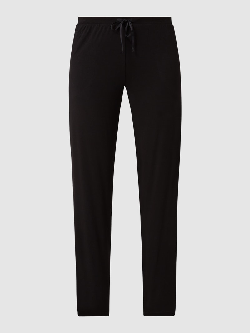 Loungehose mit elastischem Bund in schwarz