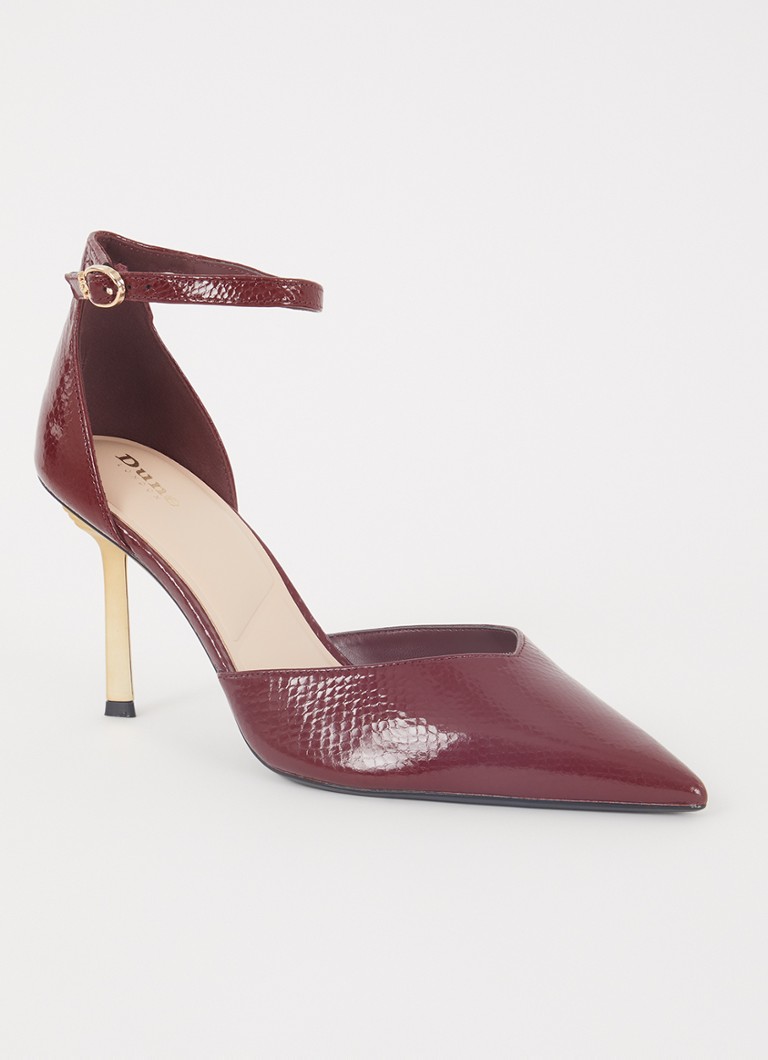 Dune London Colly skinnpumps med krokodilletekstur