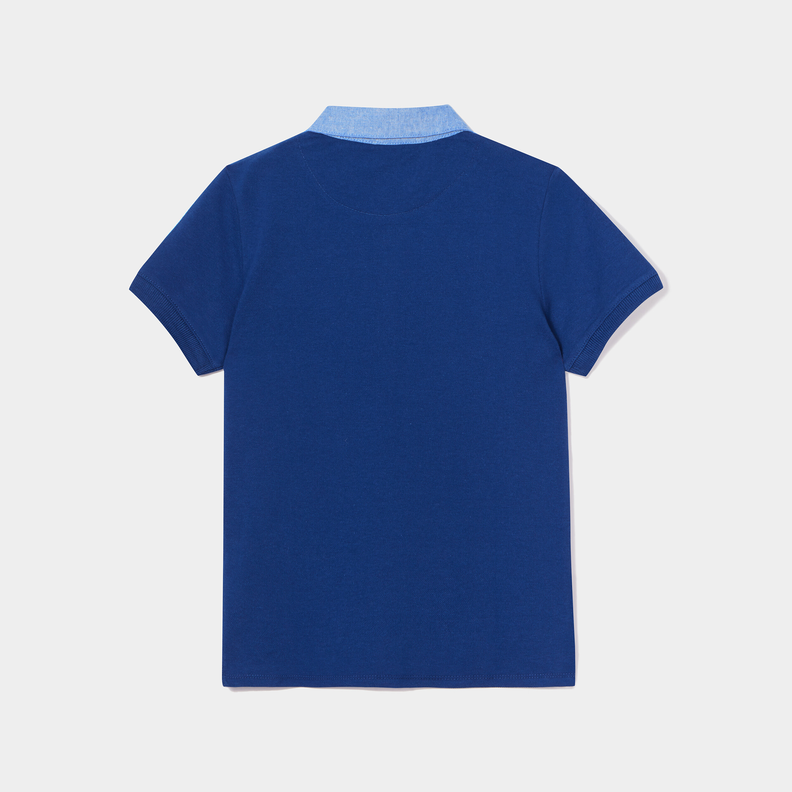 Polo manches courtes 1 poche bleu marine garçon | La Halle