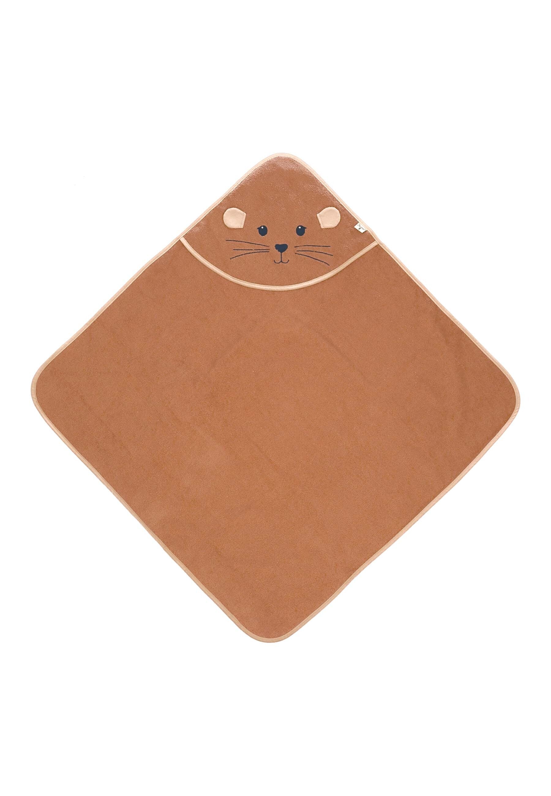 GOTS Motiv-Badetuch Otter Otti aus Frottee, Braun
