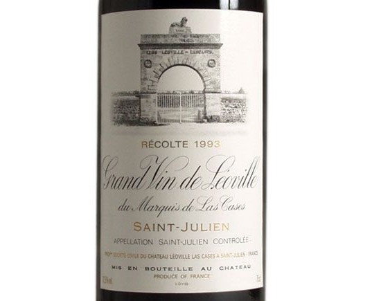 Château Leoville Las Cases Rouge 1993, Second Cru Classé En 1855 Bordeaux Saint-Julien