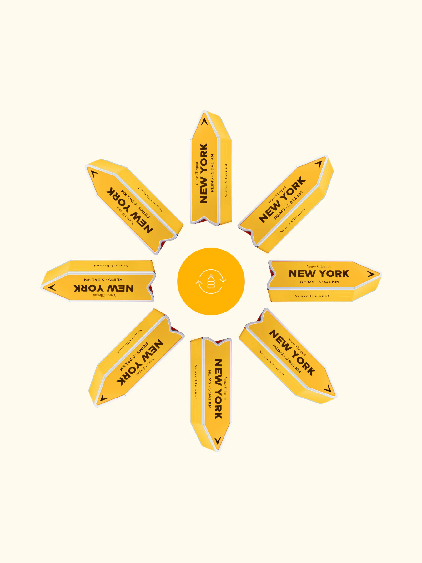 Veuve Clicquot Yellow Label Personalisierbarer City Arrow