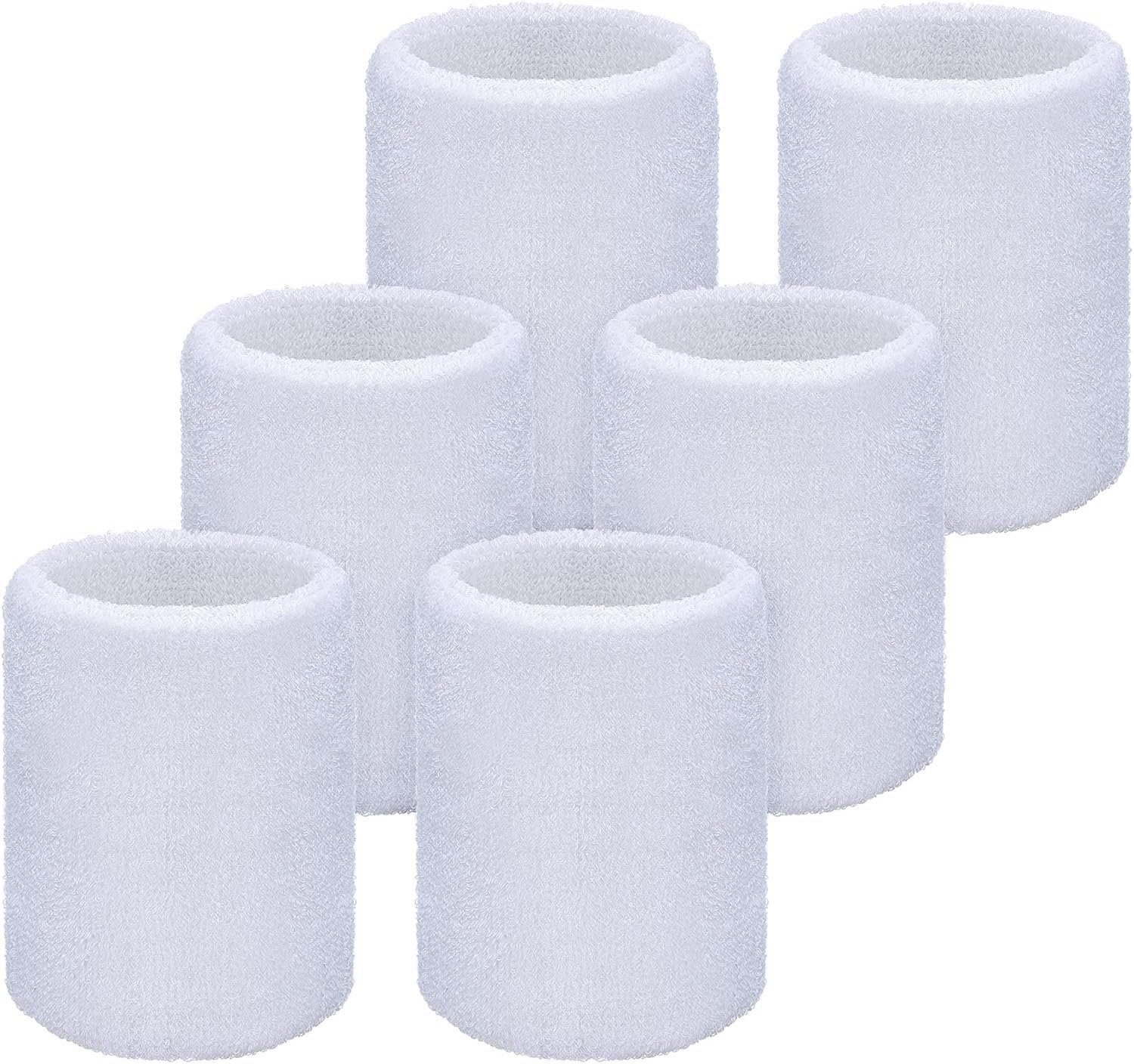 Fokelyi Schweißband 6 Packung Sport Wristbands Absorbierende Schweißbänder