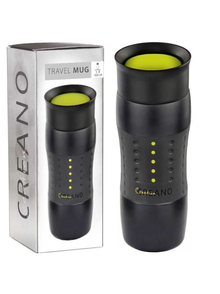 Creano 3x Creano Travel-Mug 400ml Schwarz   Rosa   Grün isolierend aus Edelstahl günstig kaufen onesize