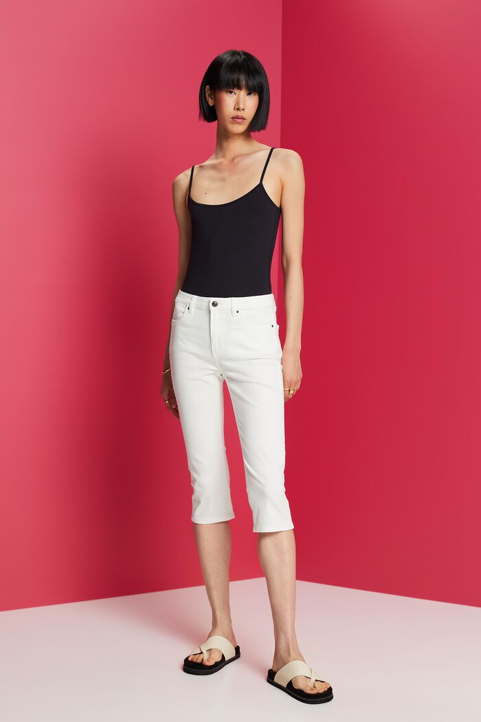 Capri-Jeans mit mittelhohem Bund