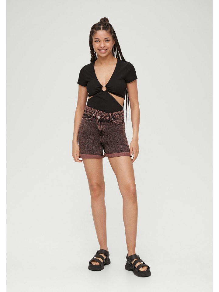QS Jeans-Hose kurz in Orange günstig kaufen