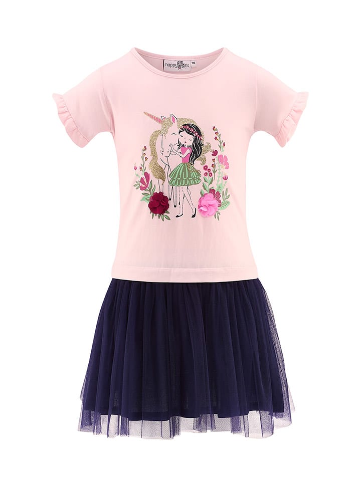 happy girls by Eisend Kleid in Rosa/ Dunkelblau günstig kaufen