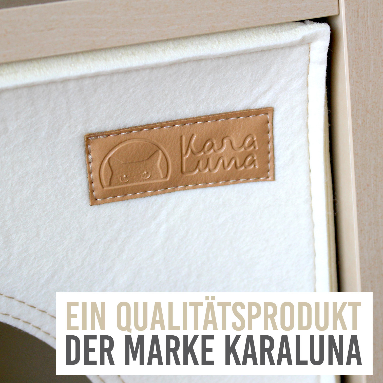KaraLuna Katzenhöhlen KaraLuna Katzenhöhle aus Filz fürs Regal beige