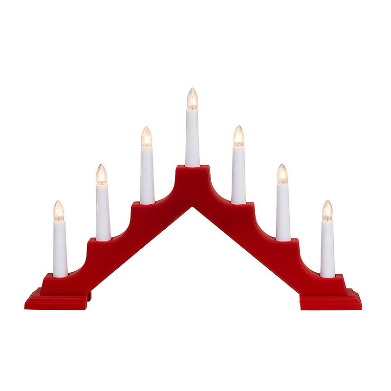 Home Adventsstake 7-armet, rød