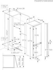 AEG Einbaukühlgefrierkombination OSC5S181ES 925503336, 177,2 cm hoch, 54,6 cm breit