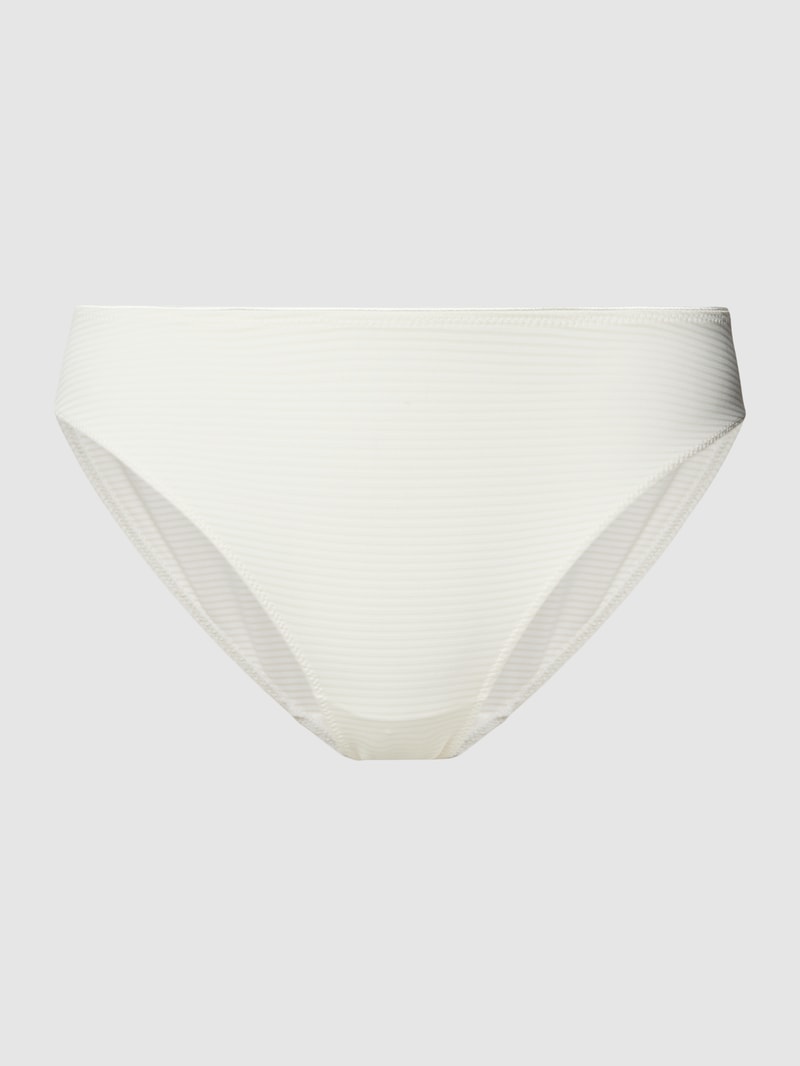 Slip in semitransparentem Look mit Streifenmuster in weiß