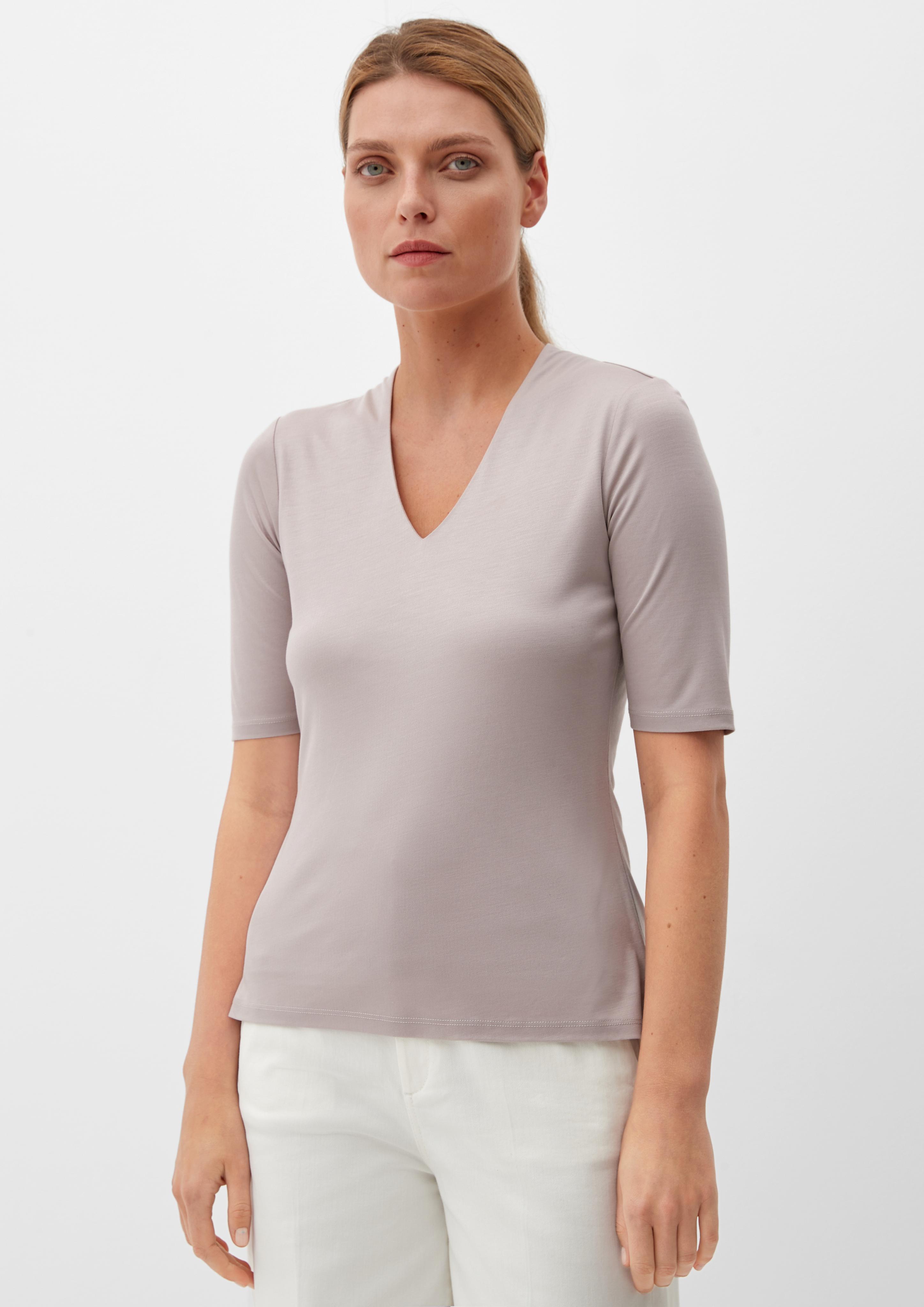 Lyocell-Shirt mit V-Ausschnitt  2132579-8035