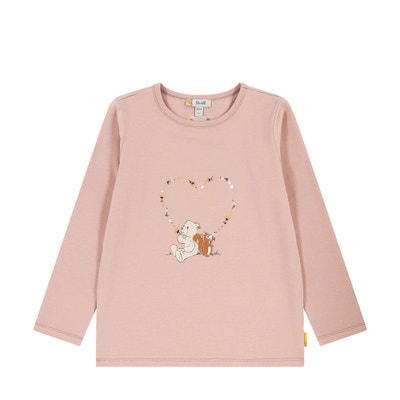 T-Shirt langarm, rosa für Mädchen