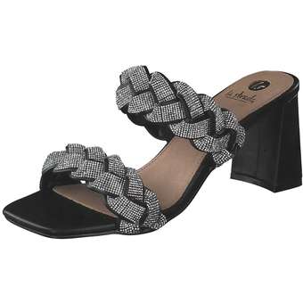 La Strada Pantolette in schwarz