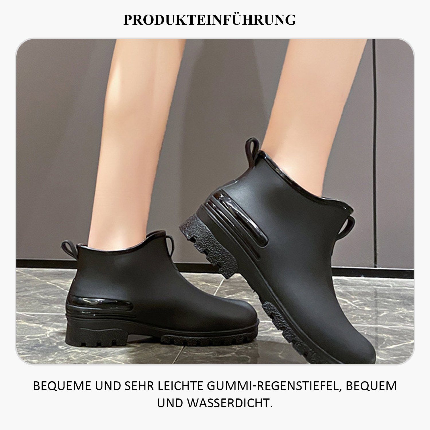 Daisred Wasserschuhe Herren und Damen rutschfeste Regenschuhe Wasserschuh