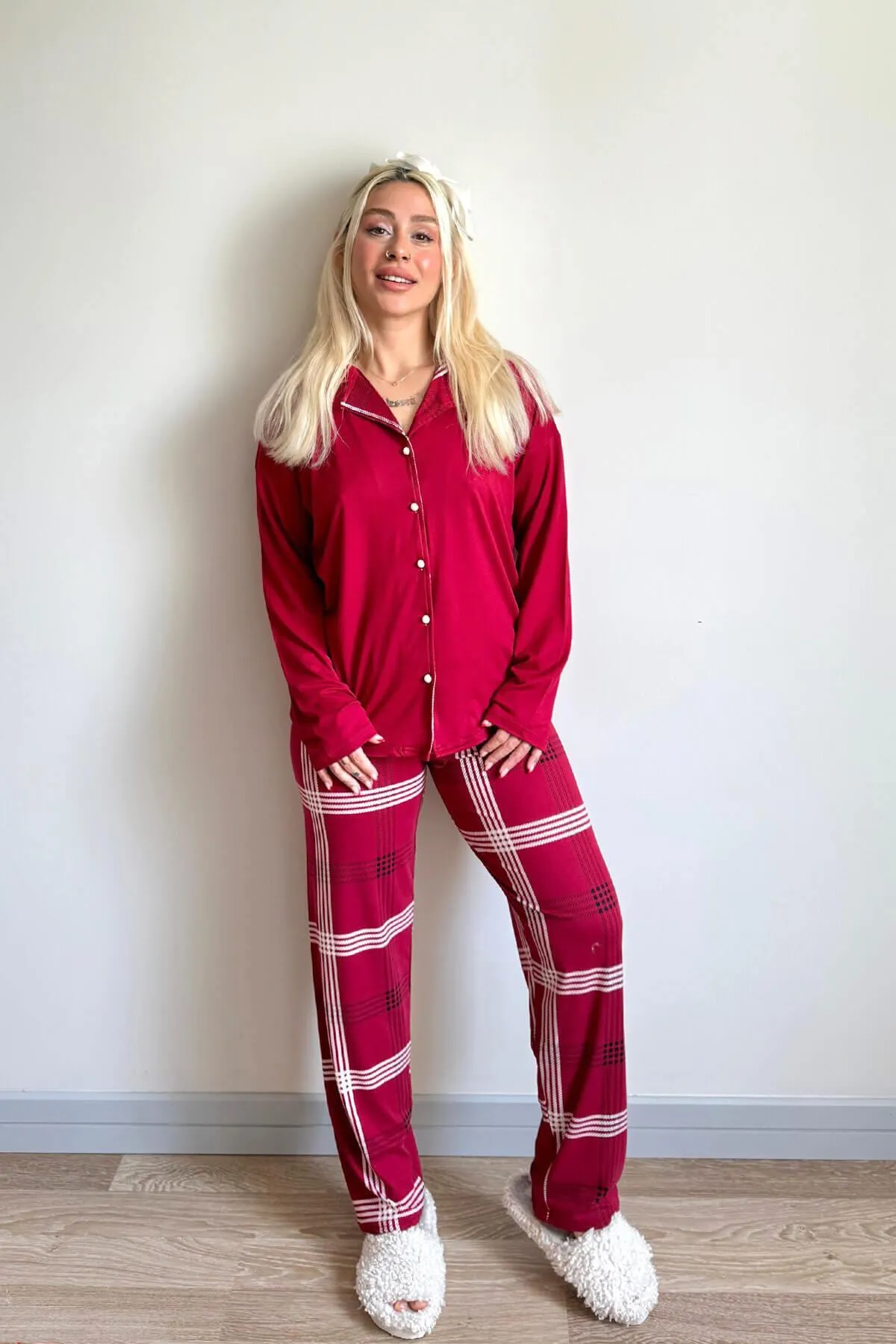 Pijamaevi  Pyjama set - Bordeaux - Muster
