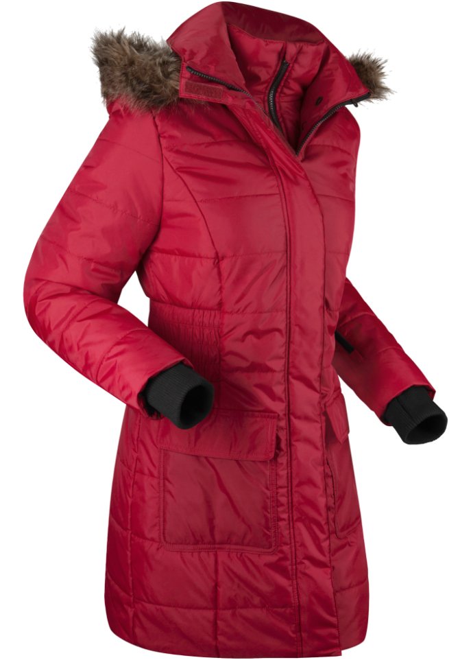 Funktions-Longjacke in 2-in-1-Optik, gesteppt