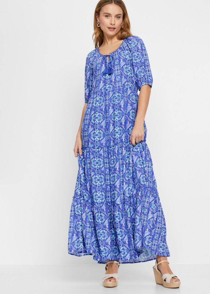 Bedrucktes Maxikleid aus nachhaltiger Viskose