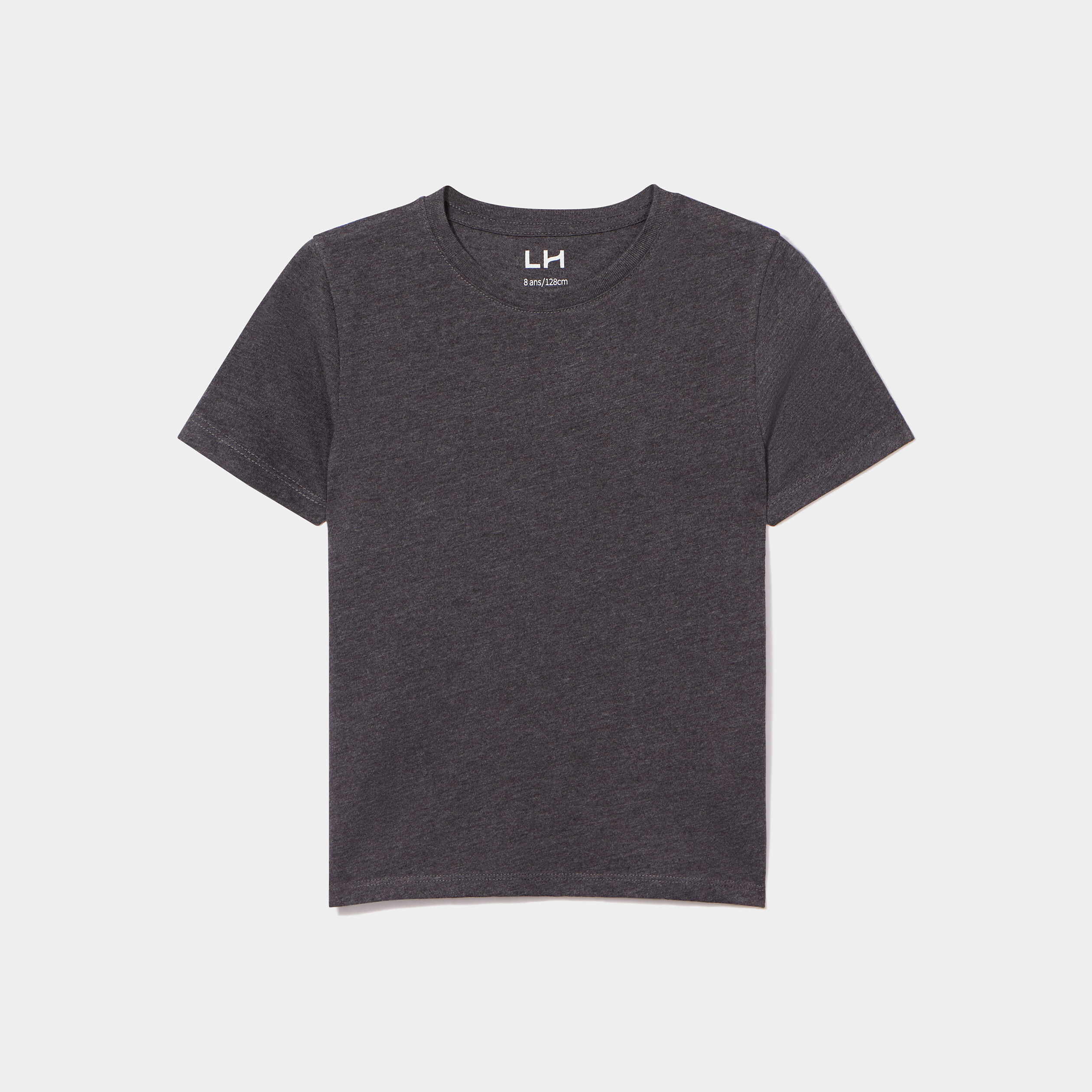 T-shirt manches courtes gris foncé garçon | La Halle