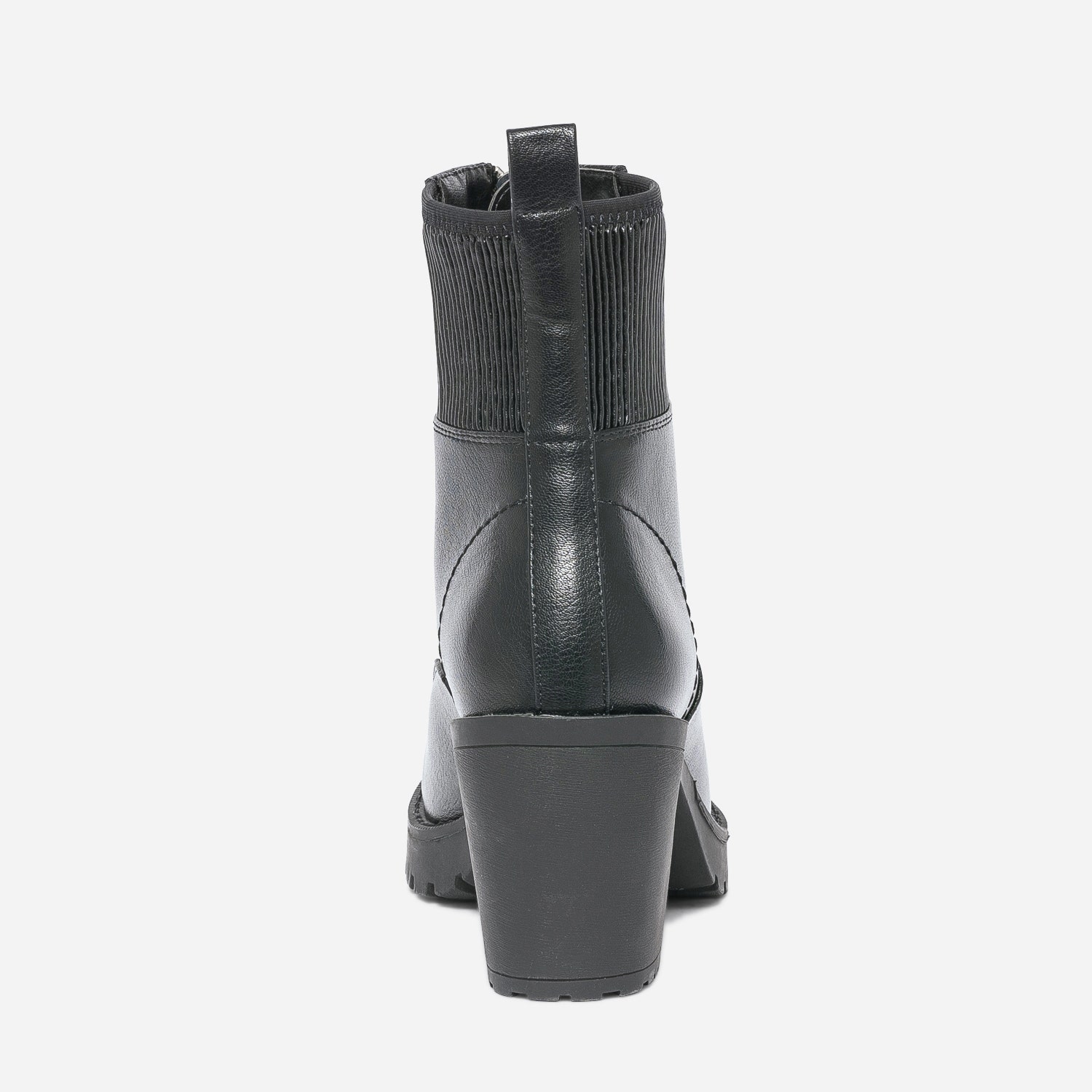 Boots TEXTO noir zippé à talon