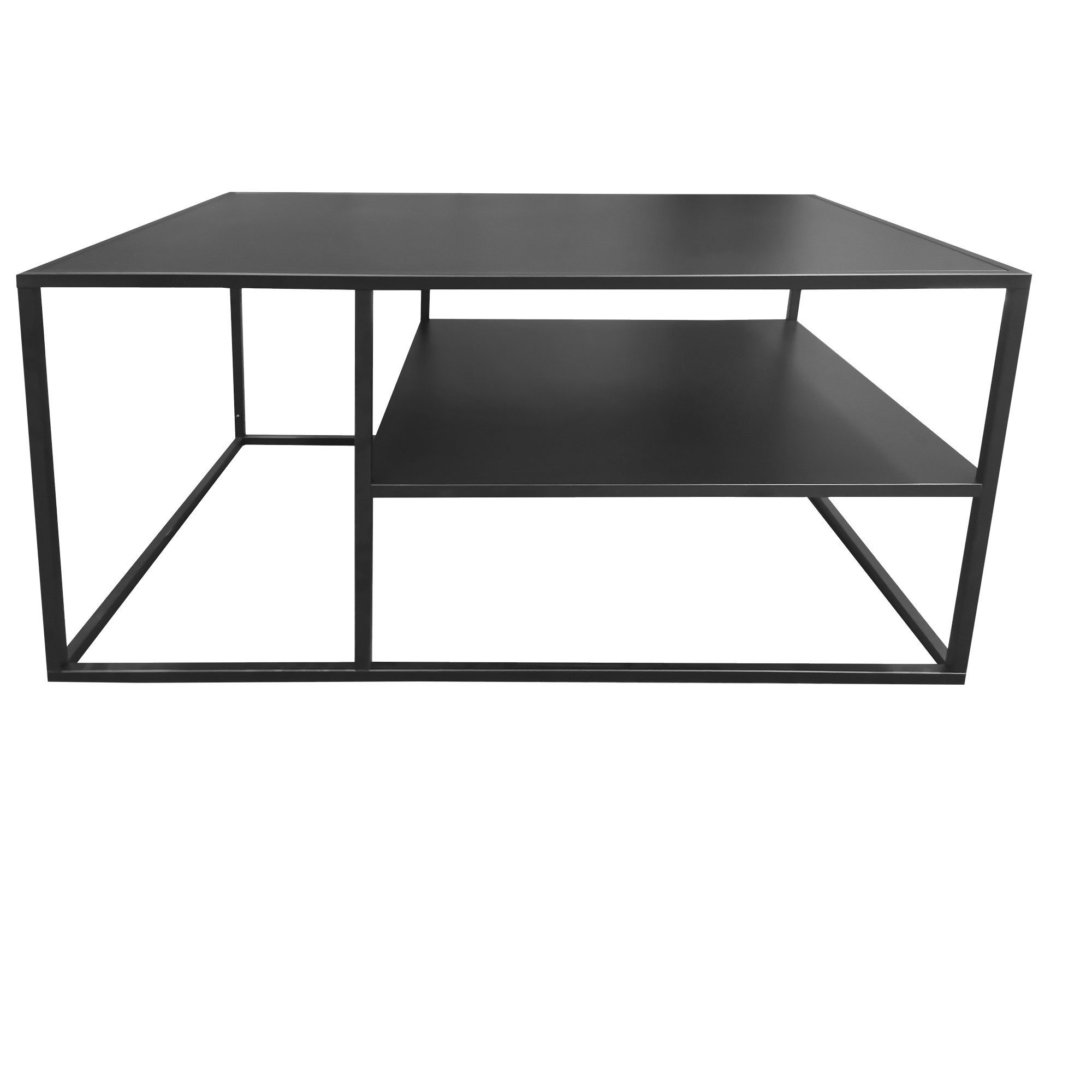 osoltus Raumteiler osoltus cube Industrie Stil Couchtisch Stahl schwarz 90x60x45cm