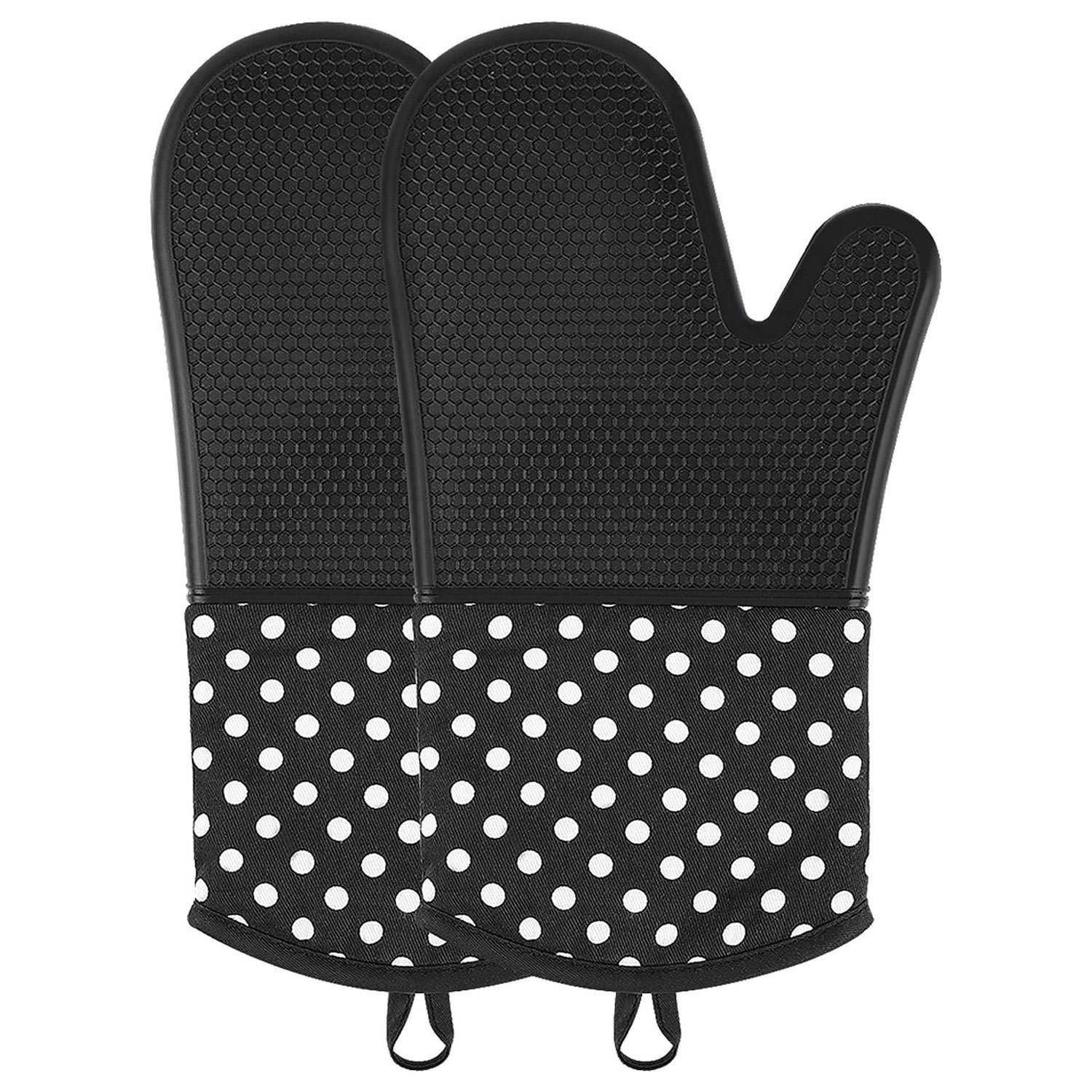 TOPMELON Topfhandschuhe 1 Paar Silikon Topfhandschuhe Küchen Ofenhandschuhe