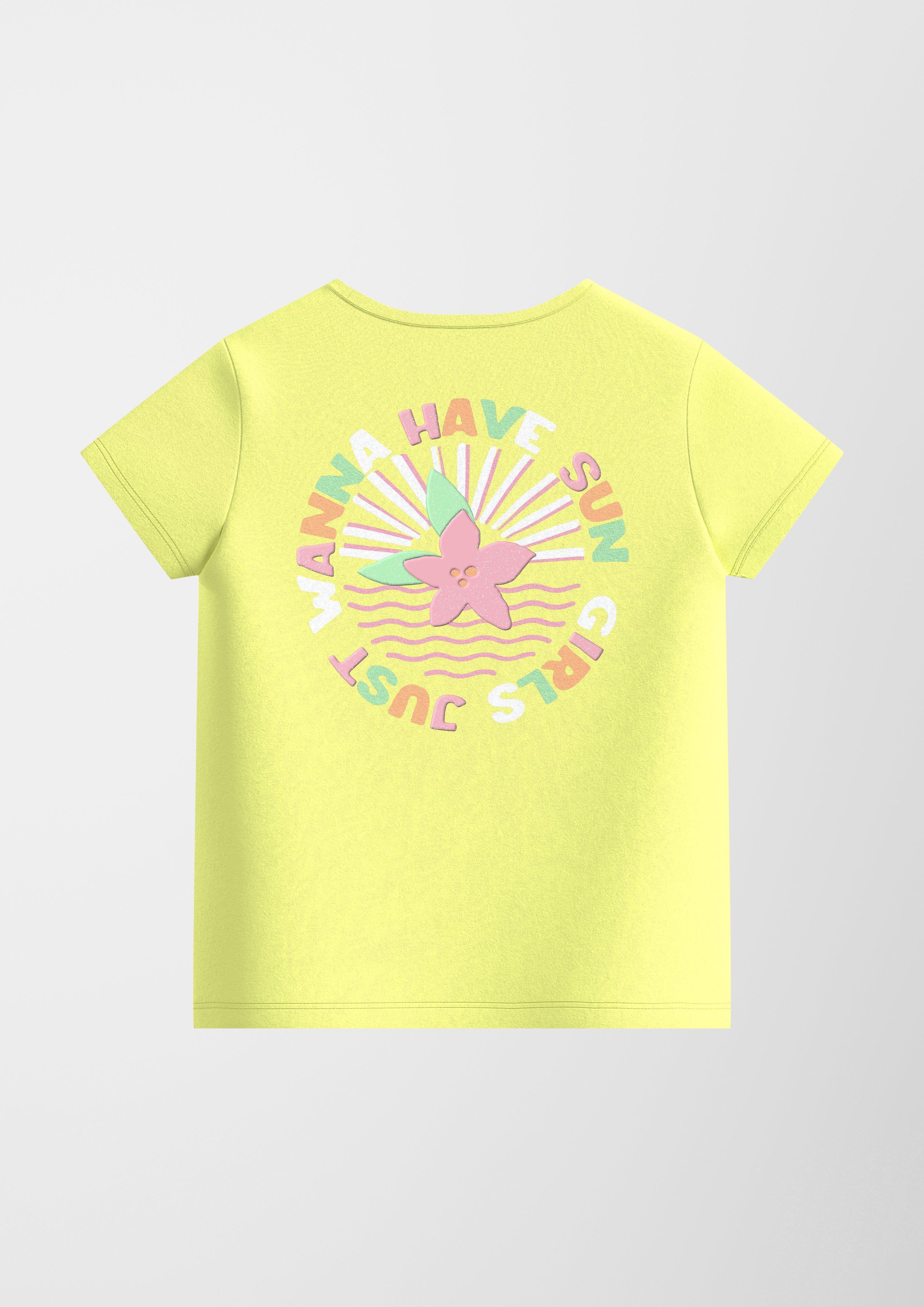 Baumwollshirt mit Glitzerprint  2131422-7016