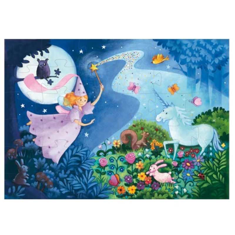 Puzzle La fée et la licorne 36 pièces Djeco