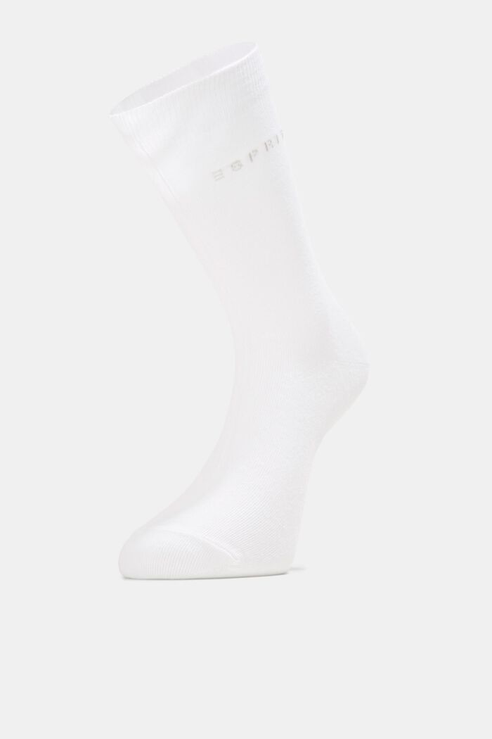 Socken im Doppelpack mit eingestricktem Logo, Bio-Baumwolle