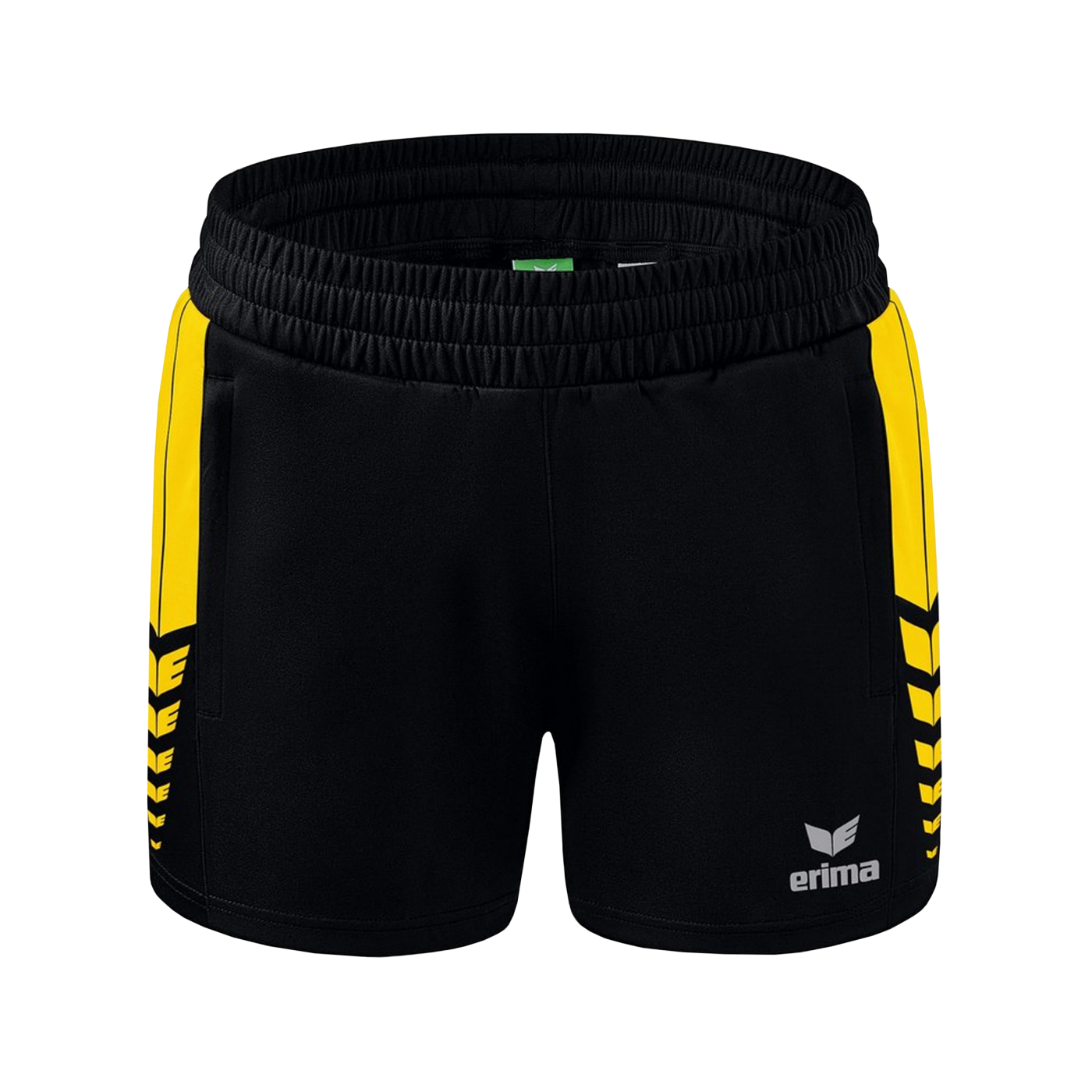 Erima Six Wings Worker Short Damen Schwarz Gelb