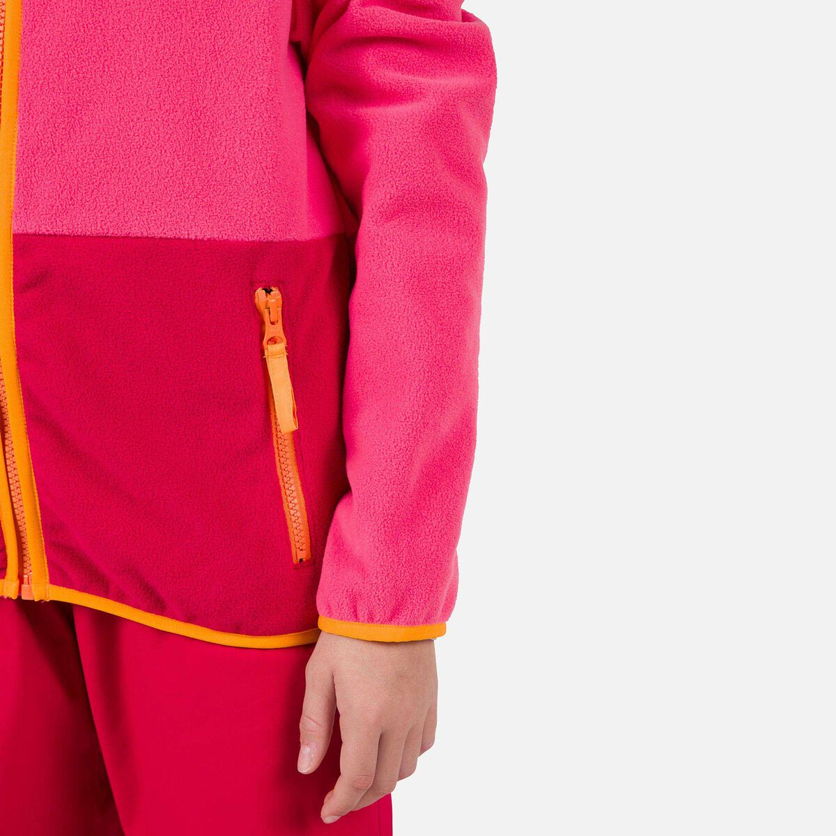Junior-Fleecejacke mit durchgehendem Reißverschluss Strawpile