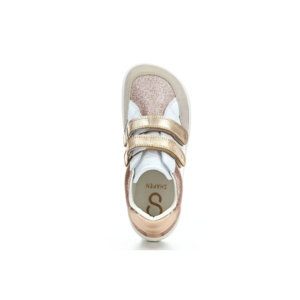 Shapen Charm Mini Rose Gold Leather Barfußsneakers