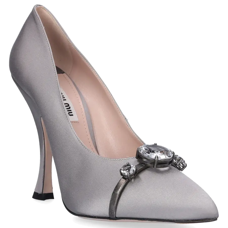 Miu Miu - Pumps Satin - grau